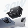 USAMS Ład. siec. 1xUSB-C ze zwijanymkablem USB-C Retractable PD+QC 30W Gan Fast Charging biały/white YC Series CC241TC02 (US-CC2