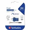 Verbatim Pendrive 64GB USB-C/USB-Aczarny/black 49967