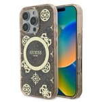Guess GUHMP16LH4PYEEW iPhone 16 Pro6.3 brązowy/brown hardcase IML Peony On 4G Background MagSafe