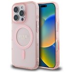 Guess GUHMP16LHFGEREP iPhone 16 Pro 6.3 różowy/pink hardcase IML Glitter Circle MagSafe