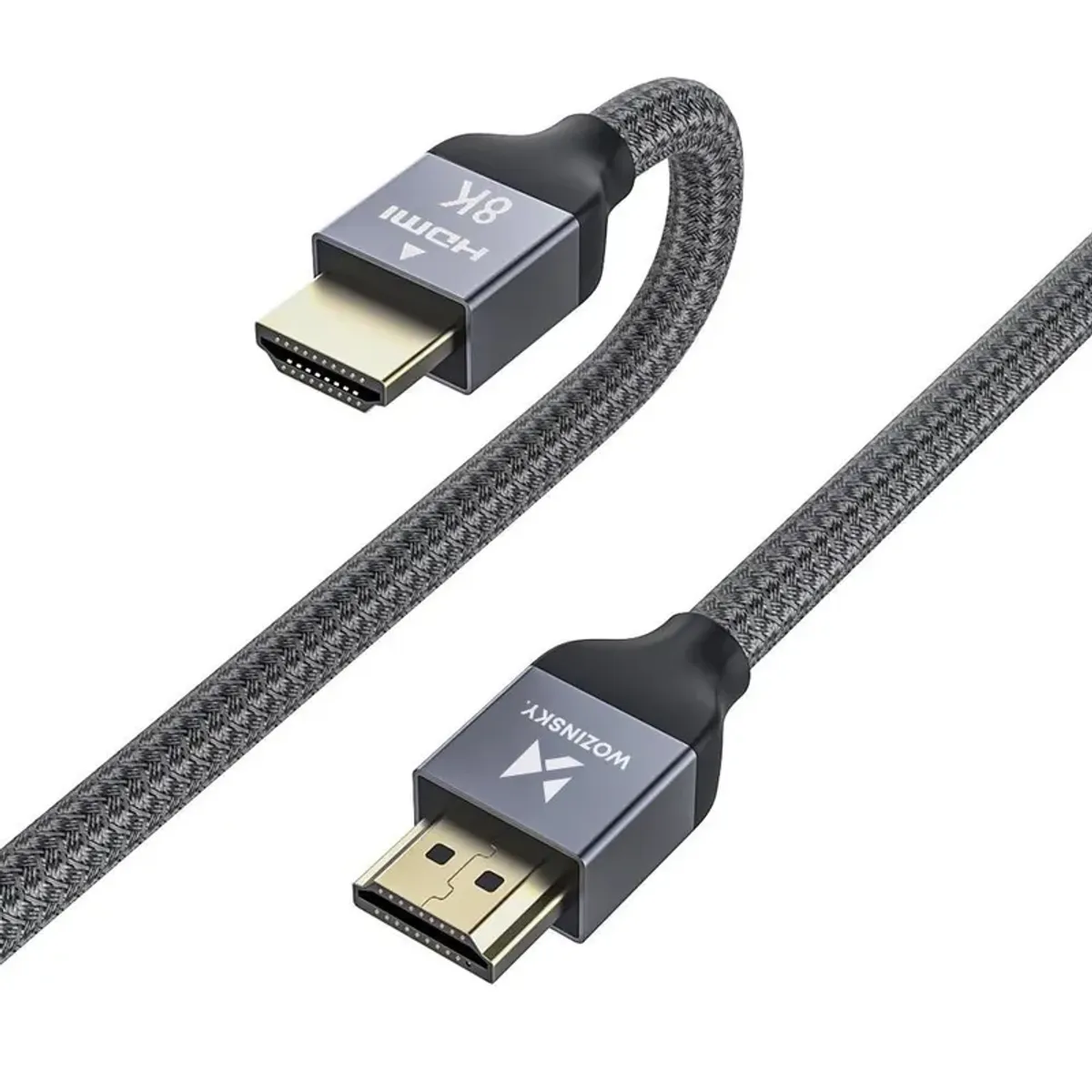 Wozinsky kabel HDMI 2.1 8K 60 Hz 48 Gbps 4K 120 Hz 2K 144 Hz 3 m srebrny WHDMI 30 HDMI KABLE i ADAPTERY