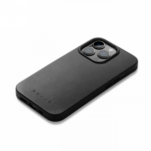 Mujjo Full Leather Case - etui skórzane do iPhone 14 Pro Max kompatybilne z MagSafe (czarne)