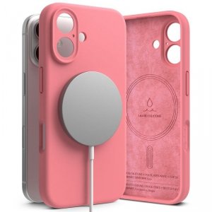 RINGKE SILICONE MAGNETIC MAGSAFE IPHONE 16 PINK
