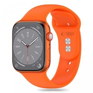 TECH-PROTECT SILICONE APPLE WATCH 6 / 7 / 8 / 9 / 10 / SE / ULTRA 1 / 2 (44 / 45 / 46 / 49 MM) BRIGHT ORANGE
