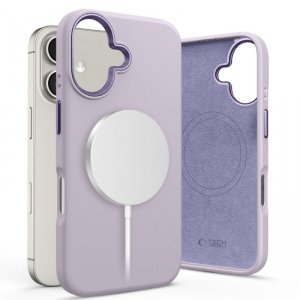 ETUI PLECKI CASE TECH-PROTECT  SILICONE PURE MAGSAFE IPHONE 16 MAUVE