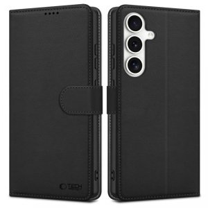 OTWIERANE KSIĄŻKOWE ETUI FUTERAŁ TECH-PROTECT  WALLET SAMSUNG GALAXY S25 BLACK