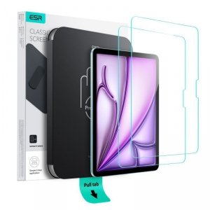 SZKŁO HARTOWANE ESR ULTRAFIT TEMPERED GLASS 2-PACK IPAD AIR 13” 1 / 2 / 2024-2025 CLEAR