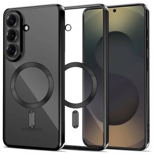 Eleganckie etui MagSafe do Samsung Galaxy S26 – Tech-Protect MagFlex (Czarny Połysk)