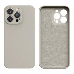 Silicone case etui Samsung Galaxy A12 silikonowy pokrowiec beżowe