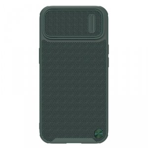 Nillkin Textured S Case etui iPhone 14 Pro Max pancerny pokrowiec z osłoną na aparat ciemnozielone