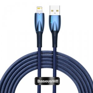 Baseus Glimmer Series kabel USB-A - Lightning 2.4A 480Mb/s 2m niebieski