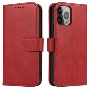 Magnet Case etui do Samsung Galaxy A34 5G pokrowiec z klapką portfel podstawka czerwone