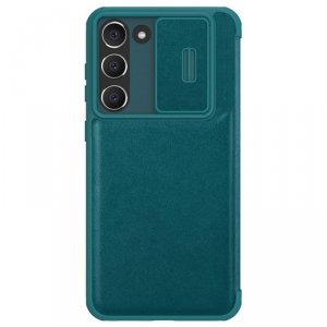 Nillkin Qin Leather Pro Case etui Samsung Galaxy S23+ pokrowiec z klapką osłona na aparat zielone