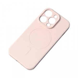 Silikonowe magnetyczne etui iPhone 14 Pro Max Silicone Case Magsafe - różowe