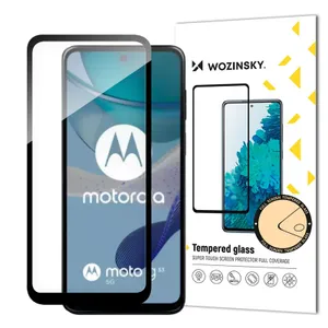 Wytrzymałe szkło hartowane Wozinsky Full Glue do Motorola G53 na cały ekran z ramką - czarne