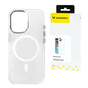 Etui Wozinsky Glitter Case z Mag Safe na Samsung Galaxy S25 Ultra - przezroczyste z brokatem