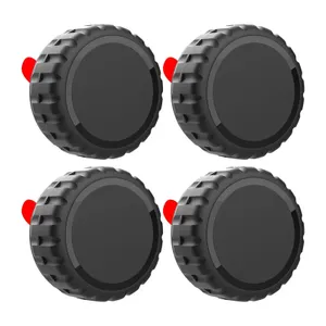 Etui na Apple AirTag zakręcane, wodoodporne, samoprzylepne - czarne - 4 sztuki