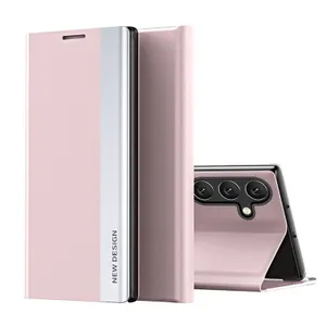 Etui Sleep Case Pro na Samsung Galaxy S25 Edge z klapką i podstawką - różowe