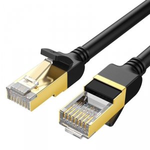 Ugreen kabel przewód internetowy sieciowy Ethernet patchcord RJ45 Cat 7 STP LAN 10Gbps 2m czarny (11269)