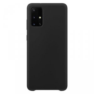 Silicone Case elastyczne silikonowe etui pokrowiec Samsung Galaxy A72 4G czarny