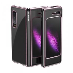 Plating Case hard case pokrowiec etui z metaliczną ramką Samsung Galaxy Fold różowy