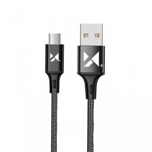 Wozinsky kabel przewód USB - microUSB 2,4A 2m czarny (WUC-M2B)
