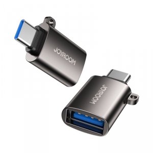 Joyroom adapter przejściówka USB-A 3.2 Gen 1 (żeńskie) - USB-C (męskie) czarny (S-H151 Black)