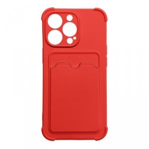 Card Armor Case etui pokrowiec do iPhone 13 Pro portfel na kartę silikonowe pancerne etui Air Bag czerwony