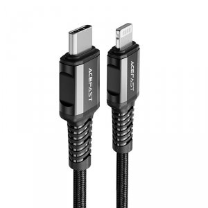 Kabel Acefast C1-01 Lightning - USB-C MFi PD 30W 3A 480Mb/s 1,2m - czarny