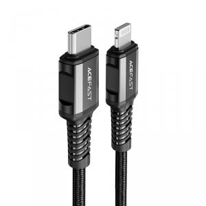 Acefast kabel MFI USB Typ C - Lightning 1,2m, 30W, 3A czarny (C1-01 black)