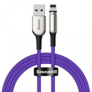 Baseus Zinc magnetyczny kabel USB - Lightning 1,5A 2m fioletowy (CALXC-B05)