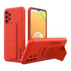 Wozinsky Kickstand Case silikonowe etui z podstawką etui Samsung Galaxy A13 5G czerwone