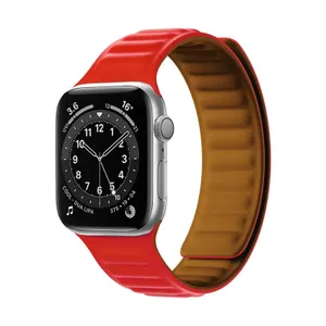 Pasek magnetyczny Magnetic Strap opaska bransoleta do Apple Watch 42 / 44 mm - czerwony