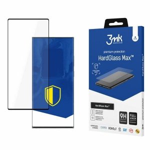 3MK HardGlass Max Sam S22 Ultra S908 czarny/black, FullScreen Glass Finger Print