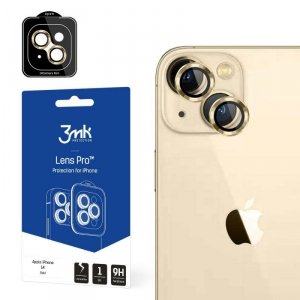 3MK Lens Protection Pro iPhone 14 Plus 6,7 złoty/gold Ochrona na obiektyw aparatu z ramką montażową 1szt.