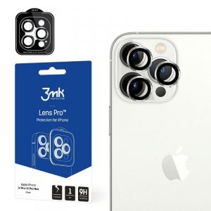 3MK Lens Protection Pro iPhone 14 Pro / 14 Pro Max srebrny/silver Ochrona na obiektyw aparatu z ramką montażową 1szt.