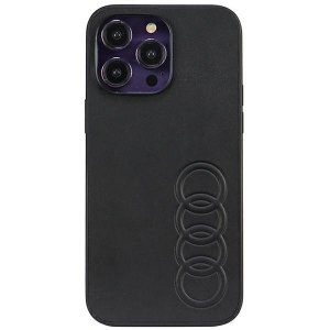 Audi Synthetic Leather iPhone 14 Pro Max 6.7 czarny/black hardcase AU-TPUPCIP14PM-TT/D1-BK