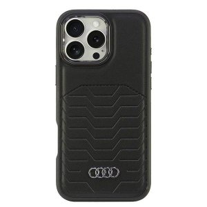 Audi Synthetic Leather MagSafe iPhone 16Pro Max 6.9 czarny/black hardcase AU-TPUPCMIP16PM-GT/D3-BK