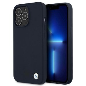 Etui BMW BMHCP13XSILNA iPhone 13 Pro Max 6,7 granatowy/navy hardcase Silicone Signature