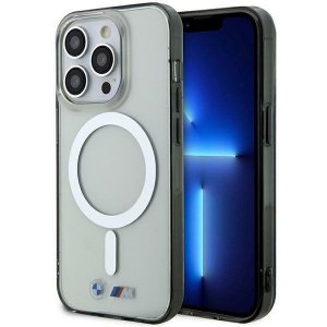 BMW BMHMP15LHCRS iPhone 15 Pro 6.1 transparent hardcase Silver Ring MagSafe