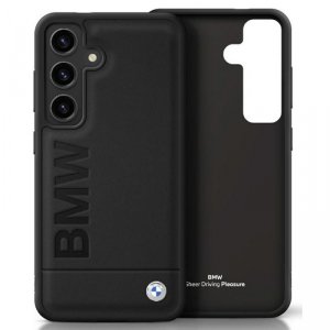 Etui BMW Leather Big Wordmark do Samsung Galaxy S25 czarny