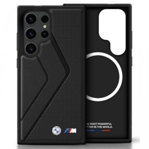 Etui BMW Leather Oversized Stripes       MagSafe do Samsung Galaxy S25 Ultra czarny