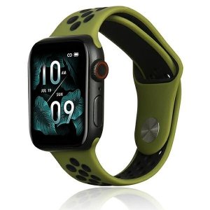 Beline pasek Apple Watch Sport Silicone 42/44/45/49mm zielono-czarny green/black