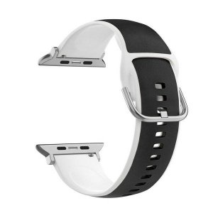 Beline pasek Apple Watch Silico Leather42/44/45/49mm czarno-biały /black-white box