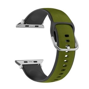 Beline pasek Apple Watch Silico Leather42/44/45/49mm zielono-czarny /green-black box