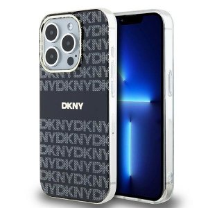 DKNY DKHMP15LHRHSEK iPhone 15 Pro6.1 czarny/black hardcase IML Mono & Stripe MagSafe