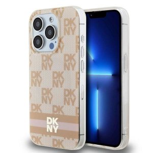 DKNY DKHMP15XHCPTSP iPhone 15 Pro Max6.7 różowy/pink hardcase IML Checkered Mono Pattern & Printed Stripes MagSafe