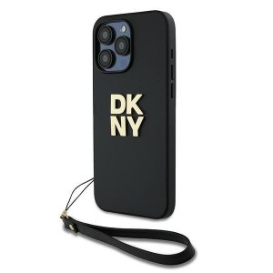 DKNY DKHCP15XPBSWSK iPhone 15 Pro Max6.7 czarny/black hardcase Wrist Strap Stock Logo