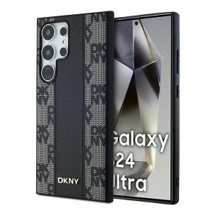 DKNY DKHMS24LPCPVSLK S24 Ultra S928czarny/black hardcase Leather Checkered Mono Pattern MagSafe