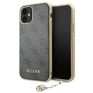 Guess GUHCN61GF4GGR iPhone 11 6,1 / Xrgrey/szary hard case 4G Charms Collection